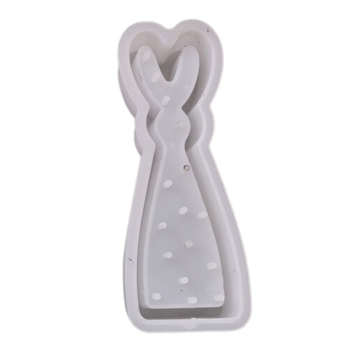 Easter standing rabbit silicone mold 3-piece