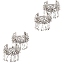 4Pièces Bracelet Bijou Métallique Cloche Pour Danse Et Costume