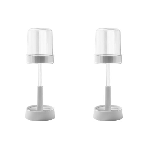 2 Pcs Transparent Large Capacity Couples Toothbrush Cups Set For Home Use