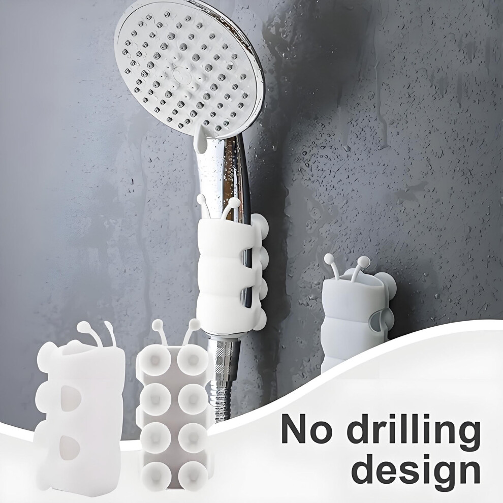 Aurorax Wall Mount Shower Head Holder, 2 Pcs, Adjustable Angle, Suction Cup, 360 Swivel, Detachable Â Compatible With Hand Held 9101399491903