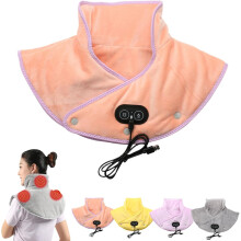 Neck and Shoulder Heating Pad, with 3 Temp Massage Settings, 3 Levels of Vibration, with Auto-Off Timers, Portable USB, Winter for Women Men Elderly