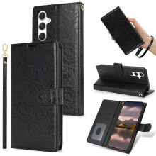 Compatible with Samsung Galaxy S24 Ultra/Plus/FE Wallet Case with Card Holder & Magnetic Closure – Leather