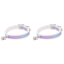 2Pièces Collier Pour Chat Avec Clochette Ajustable