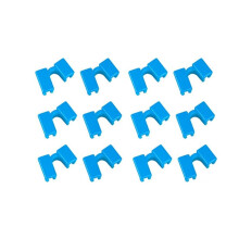 12 Pcs Reusable Chopstick Helper - Chopstick Exercise Tools for Food Clips, Colorful Durable Accessories for Enhanced Grip and Comfort Blue