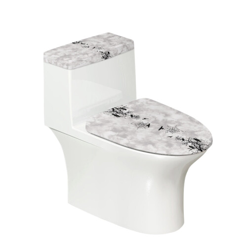 Spider Web Pattern Toilet Cover Set, Elastic Fit, 2-Piece