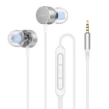 Wired Earbuds with Mic, 10mm Copper Ring PU Driver, Deep Bass & Clear Vocals, Noise-Isolating, 3-Button Remote for Smartphone/Tablet/Laptop (3.5mm)