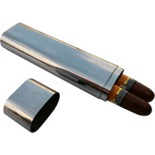 Stainless Steel Cigar Case Cigar Tube Pocket Cigar Holder (Brush Finish)