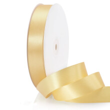 1" x 100 Yds Champagne Satin Ribbon Roll – for Gift Wrapping, Crafts, Weddings, Hair Bows & Sewing – Compatible with Standard Ribbon Dispensers