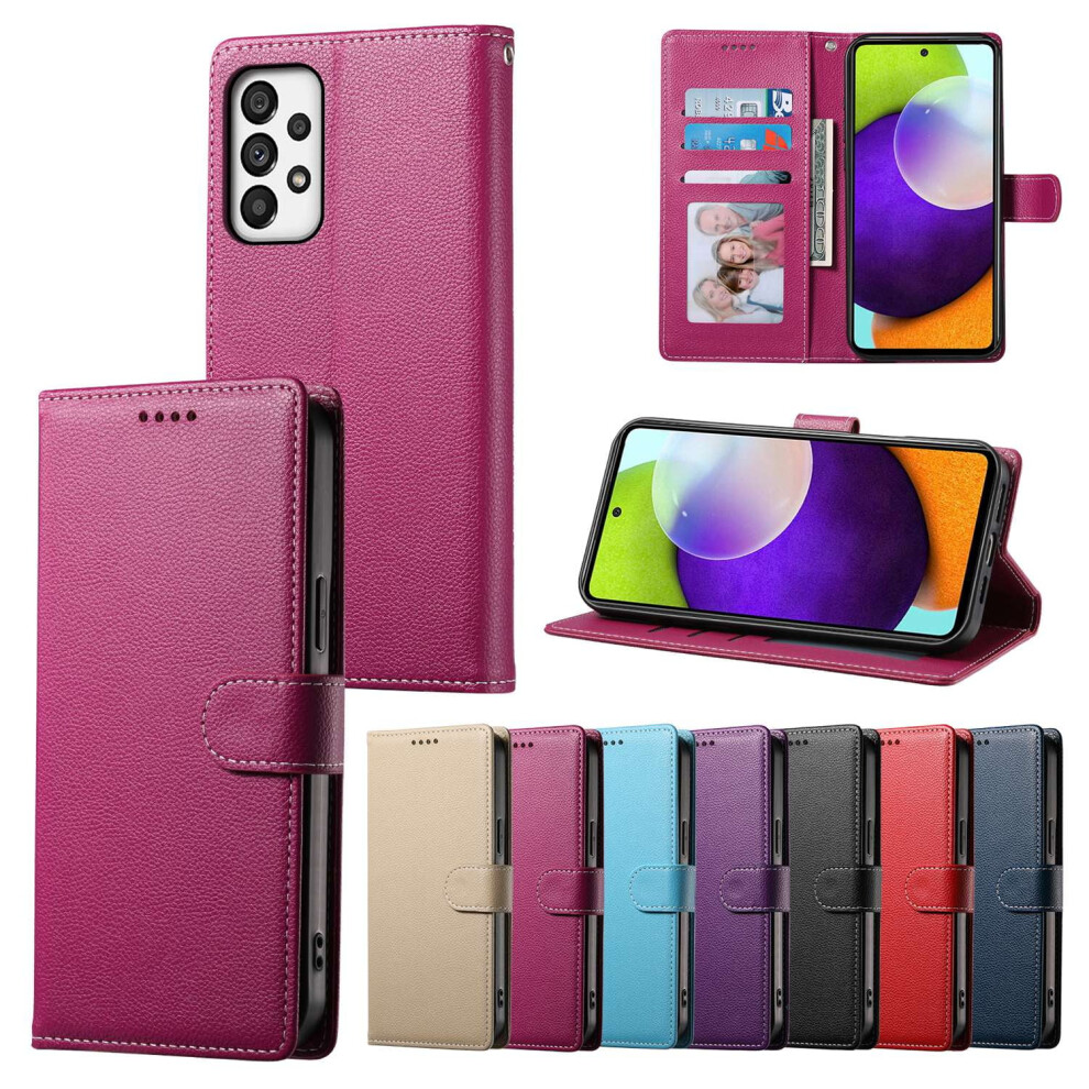 Leather Wallet Phone Case Compatible With Samsung Galaxy A73, A53, A33, A23, A13, A72, A52, A32, A22, A12, A71, A51, M13, M23 9097180848677