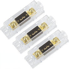 3 Pack 200 AMP ANL Fuse Holder Kit and 200A Fuses 0/2/4/8 Gauge AWG Fuse Block for Car Audio Truck DIY