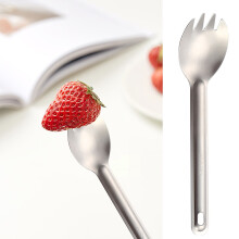 Stainless Steel Camping Spoon Fork Set Long-Handled Extra Long Coffee Stirrer Durable Portable Utensils for Outdoor Cooking