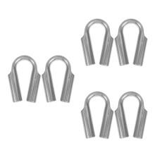 6St Roestvrijstalen Wire Rope Collars Driehoekig Design