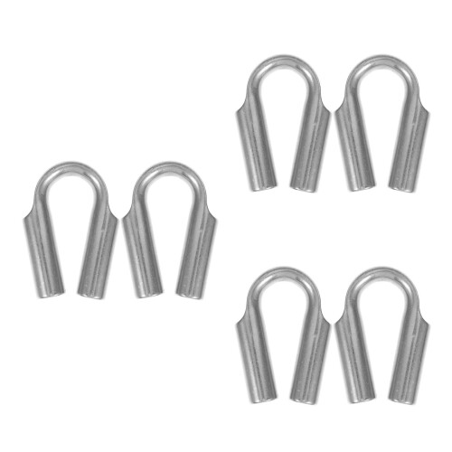 6St Roestvrijstalen Wire Rope Collars Driehoekig Design