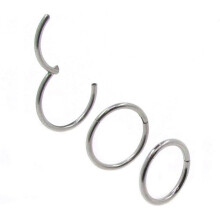 18G Nose Ring Hoops 3-Pack, Septum Click Rings for Lip, Helix, Tragus, Rook, Conch—6/8/10mm, Compatible with Standard Piercings
