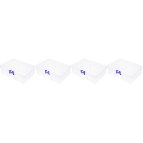 4Pièces Boîte De Rangement Poker Transparent Usage Domestique Robuste