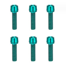 6 Pcs Bicycles Stem Screw Bike Stem Bolts Tapered Head Bolts Screws with Washers Bike Steering Handlebar Parts