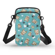 Crossbody kabelka s nastaviteľným popruhom a vzorom labky