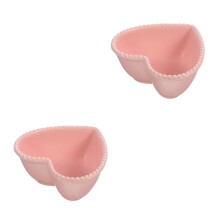 2Pièces Bol Céramique Rose Pour Salade Dessert Usage