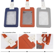 Card Badge Holder Business Use Card Case Pu 3Pcs