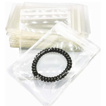 Plastic Dust-Proof Jewelry Pouches, Clear Self-Sealing PVC Ziplock Bags, Double-Thick Anti-Oxidation, 100-Pack for Travel & Sports
