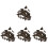 40Ensembles Boutons Pression Métal Marron Pour Accessoires Couture 1