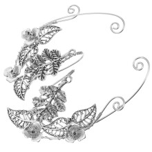 6Paires Clips D'oreilles Elfe En Argenté Décor Fantaisie Femme
