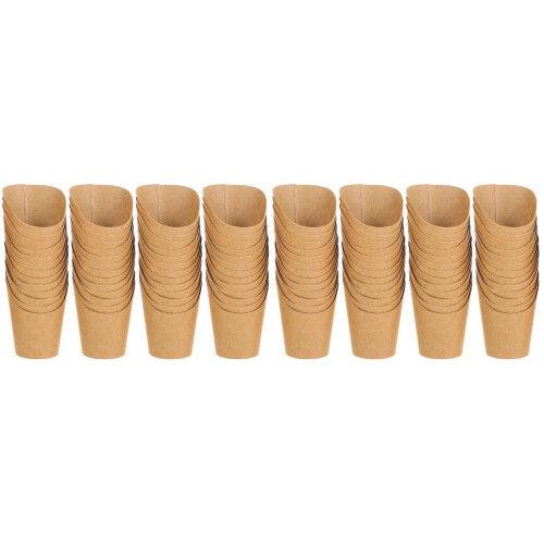 100Pièces Porte-Snacks Kraft Jetables Pour Frites Charcuterie