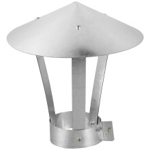 Chimney Cover Cap Iron Silver 1Pack Rainproof Protector for Home