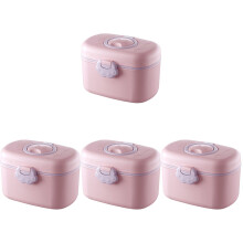 4Ensembles Boîtes Bébé Rose Pour Lait Poudre, Distributeurs De Voyage