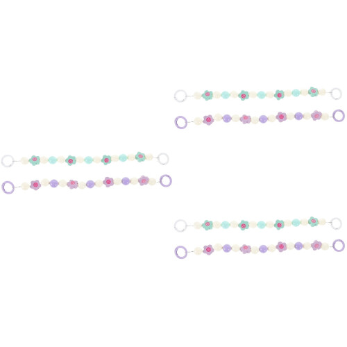 6Pièces Décorations Téléphone Bois Colorées Élégantes