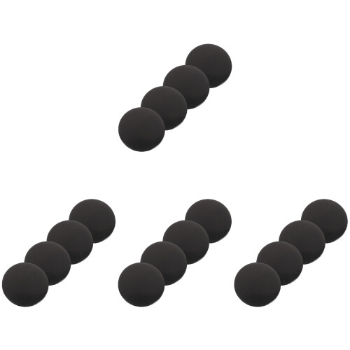 16Pièces Cache Moyeu Roue Aluminium Durable Noir Usage Auto