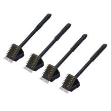 4pcs Cleaning Brush, Grill Brush for Outdoor Grill Black