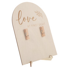Wooden Baby Picture Frame Light Yellow 1 Set