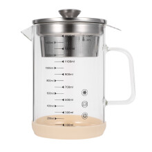 Glass Soybean Milk Container with Stainless Steel Strainer for Bar