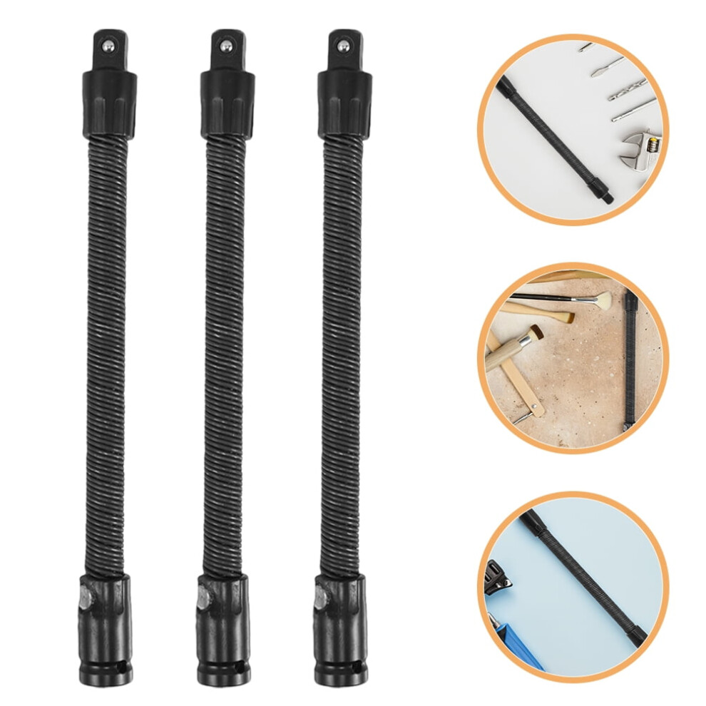 3Pcs Flexible Socket Extender Set Â Universal Metal Shaft, Compatible With Standard Ratchets 9401284764564