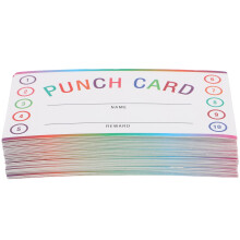 50 Sheets Reward Punch Cards Reward Incentive Card For Teacher Behavior Chart For Kids Home School Classroom Supplies