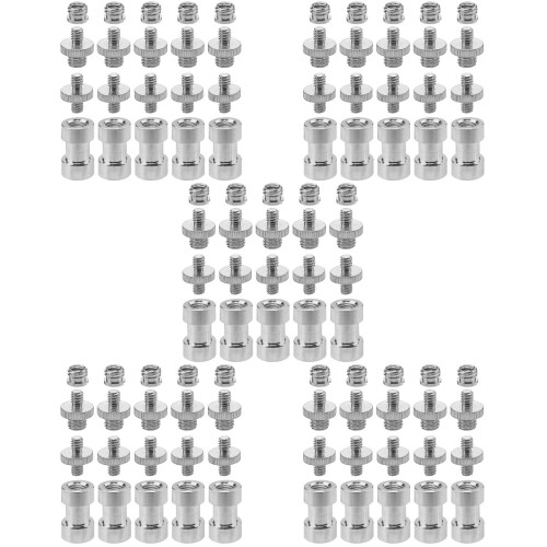 5Ensembles Vis Filetées Métal Argent Pour Montage Photo