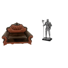Miniature Knight Sofa Chair DIY Model – Compatible with Micro Landscape & Room Decor