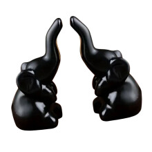 Good Luck Elephant Figurines Resin Elephant Statues Figurines Table Ornament for Home Decorations Collections Gift