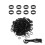 Silicone Bands 0.5 x 0.2 in 200 Pack Black 1