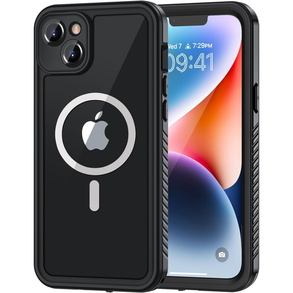Iphone 14 (6.1") Magnetic Case Â Waterproof, Dustproof, Shockproof, Built-In Screen Protector, Magsafe Compatible Â Black 9097180851660