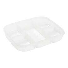 2/1pc Divided Serving Tray with Lid, 5-Compartment Party Platter, Snack/Veggie/Relish Container – Compatible with Standard Sizes