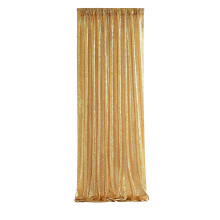 Cortina de fundo com lantejoulas douradas, 61x243cm, decoração brilhante para festas/palcos, ideal para casamentos e eventos festivos.