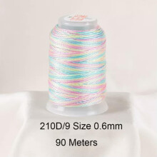 One Spool Variegated Polyester Sewing Embroidery Thread String 210D/9-12#