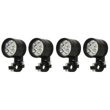 4St Zwarte Motorfiets Koplampen Duurzaam Schokbestendig Werklamp