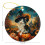 Kitten Witch Hat Ceramic Ornament Black White Vintage 2