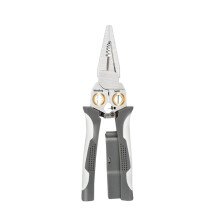 8-in-1 Wire Stripper with Voltage Tester, Multi-function Electric Tool for Cutting & Pulling, Compatible with Standard Wires, Gray