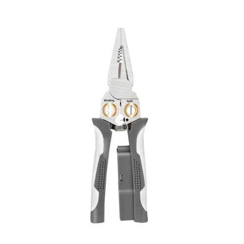 8-in-1 Wire Stripper with Voltage Tester, Multi-function Electric Tool for Cutting & Pulling, Compatible with Standard Wires, Gray