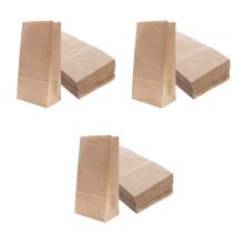 300St Gele Kraft Papieren Lunchzak Vierkant Brood Koekjes Zak
