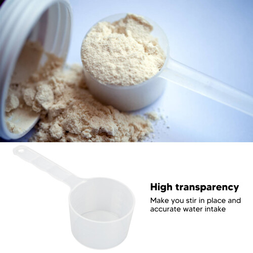 10pcs Transparent Plastic Measuring Spoons with Scale, Long Handle, PP 2